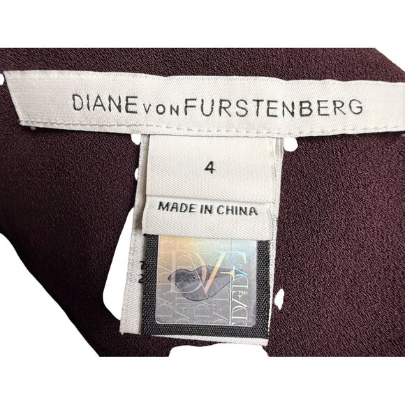 Y2K Diane von Furstenberg Plum Pencil Skirt Size 4‎ Businesscore - Picture 4 of 4